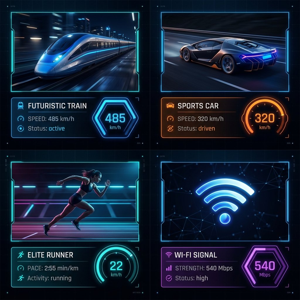 Speed calculator applications — train, car, running, and more