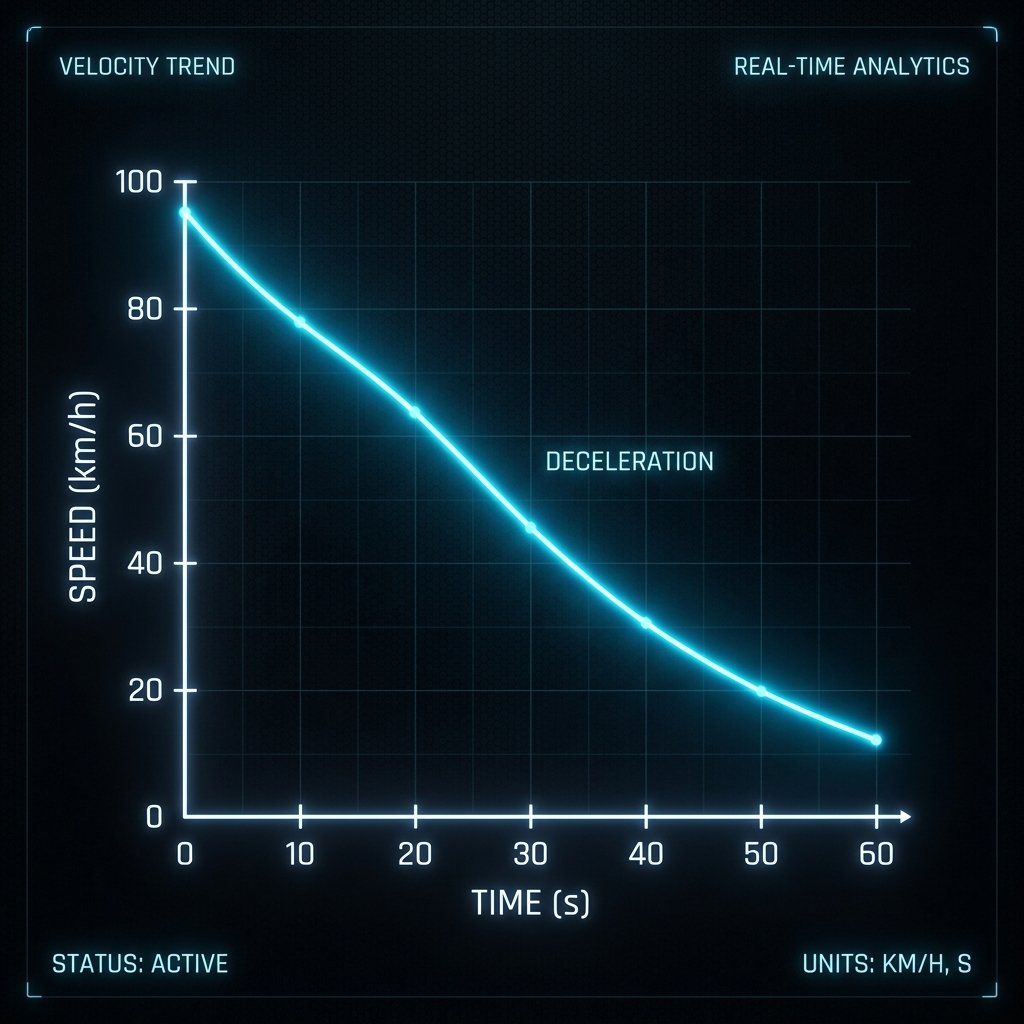 How to calculate retardation from a speed-time graph